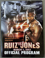 JONES, JR., ROY-JOHNNY RUIZ OFFICIAL PROGRAM (2003)