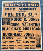SAVAGE, RANDY "MACHO MAN" & LANNY POFFO VS RED BASTIEN & DR. FUGIANI & GREG VALENTINE VS RUFUS R. JONES ON SITE POSTER (1976)