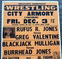 SAVAGE, RANDY "MACHO MAN" & LANNY POFFO VS RED BASTIEN & DR. FUGIANI & GREG VALENTINE VS RUFUS R. JONES ON SITE POSTER (1976)