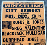 SAVAGE, RANDY "MACHO MAN" & LANNY POFFO VS RED BASTIEN & DR. FUGIANI & GREG VALENTINE VS RUFUS R. JONES ON SITE POSTER (1976)