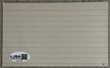 JONES, BERT SIGNED INDEX CARD (JSA)