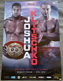 JOSHUA, ANTHONY-WLADIMIR KLITSCHKO SIGNED ON SITE POSTER (2017-SIGNED BY JOSHUA)