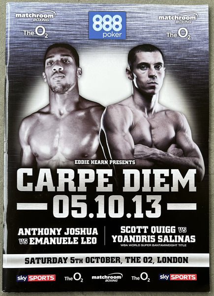 JOSHUA, ANTHONY-EMANUELE OFFICIAL PROGRAM (2013-JOSHUA PRO DEBUT)