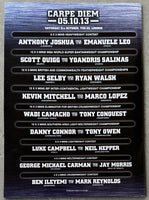 JOSHUA, ANTHONY-EMANUELE OFFICIAL PROGRAM (2013-JOSHUA PRO DEBUT)
