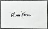 KAMM, WILLIE SIGNED INDEX CARD (JSA)