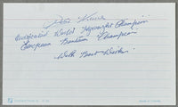KANE, PETER SIGNED INDEX CARD