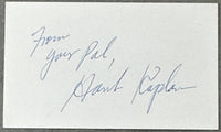 KAPLAN, HANK SIGNED INDEX CARD