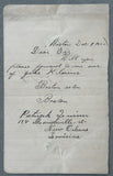 KILRAIN, JAKE DUAL SIGNED LETTER (1888-PSA/DNA)
