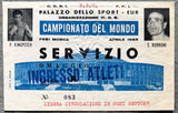 KINGPETCH, PONE-SALVATORE BURRUNI ON SITE STUBLESS TICKET (1965)