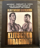 KLITSCHKO, WLADIMIR-SULTAN IBRAGIMOV CLOSED CIRCUIT POSTER (2008)