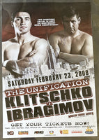 KLITSCHKO, WLADIMIR-SULTAN IBRAGIMOV SIGNED ON SITE POSTER (2008-BECKETT)