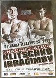 KLITSCHKO, WLADIMIR-SULTAN IBRAGIMOV SIGNED ON SITE POSTER (2008-BECKETT)