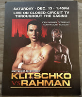 KLITSCHKO, WLADIMIR-HASIM RAHMAN CLOSED CIRCUIT POSTER (2008)