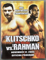 KLITSCHKO, VITALI-HASIM RAHMAN OFFICIAL PROGRAM (2005)