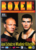 KLITSCHKO, WLADIMIR-AXEL SCHULZ OFFICIAL PROGRAM (1999)