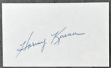KUENN, HARVEY SIGNED INDEX CARD (JSA)