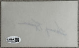 KUENN, HARVEY SIGNED INDEX CARD (JSA)
