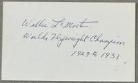 LAMORTE, WILLIE SIGNED INDEX CARD