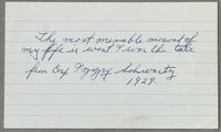 LAMORTE, WILLIE SIGNED INDEX CARD
