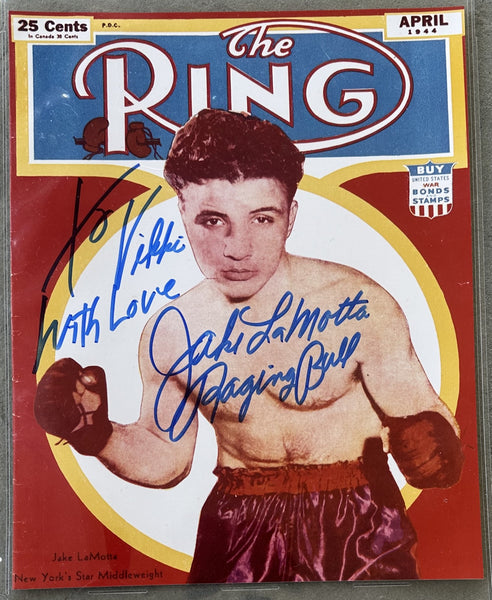 LAMOTTA, JAKE SIGNED PHOTO TO VIKKI LAMOTTA (VIKKI LAMOTTA COLLECTION)