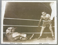 LAMOTTA, JAKE-MARCEL CERDAN ORIGINAL TYPE 1 WIRE PHOTO (1949-LAMOTTA WINS TITLE)