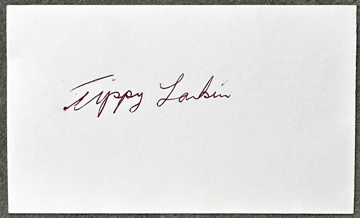 LARKIN, TIPPY SIGNED INDEX CARD – JO Sports Inc.
