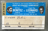 LEONARD, SUGAR RAY-WILFRED BENITEZ PRESS CREDENTIAL (1979)