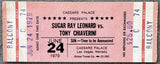 LEONARD, SUGAR RAY-TONY CHIAVERINI OFFICIAL STUBLESS TICKET (1979)