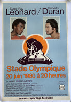 DURAN, ROBERTO-SUGAR RAY LEONARD I RARE ON SITE POSTER (1980)