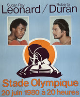 DURAN, ROBERTO-SUGAR RAY LEONARD I RARE ON SITE POSTER (1980)