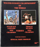 LEONARD, SUGAR RAY-THOMAS HEARNS I SIGNED OFFICIAL PROGRAM (1981-SIGNED BY LEONARD)