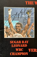 LEONARD, SUGAR RAY-THOMAS HEARNS I SIGNED OFFICIAL PROGRAM (1981-SIGNED BY LEONARD)