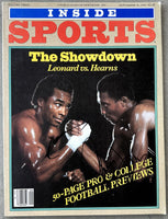 LEONARD, SUGAR RAY & THOMAS HEARNS SIGNED INSIDE SPORTS MAGAZINE (1981-JSA)