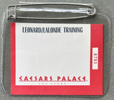 LEONARD, SUGAR RAY-DONNY LALONDE TRAINING CAMP CREDENTIAL (1988)