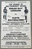 LEONARD, SUGAR RAY-FLOYD MAYWEATHER ON SITE POSTER (1978)