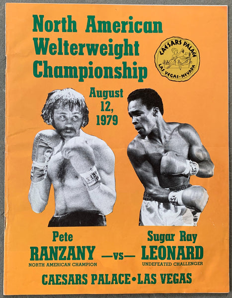 LEONARD, SUGAR RAY-PETE RANZANY OFFICIAL PROGRAM (1979)