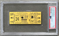 LEONARD, SUGAR RAY-FRANK SANTORE, JR. ON SITE FULL TICKET (1977-LEONARD'S 4TH PRO FIGHT-PSA/DNA NM 7)
