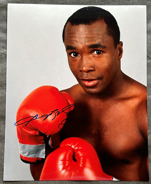 LEONARD, SUGAR RAY SIGNED PHOTO (JSA)