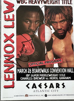 LEWIS, LENNOX-SHANNON BRIGGS SIGNED OFFICIAL PROGRAM (1998-SIGNED BY LEWIS)