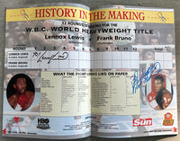 LEWIS, LENNOX-FRANK BRUNO SIGNED OFFICIAL PROGRAM (1993-SIGNED BY BOTH)