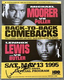 LEWIS, LENNOX-LIONEL BUTLER SIGNED OFFICIAL PROGRAM (1995-SIGNED BY LEWIS)