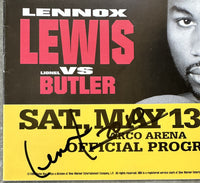 LEWIS, LENNOX-LIONEL BUTLER SIGNED OFFICIAL PROGRAM (1995-SIGNED BY LEWIS)