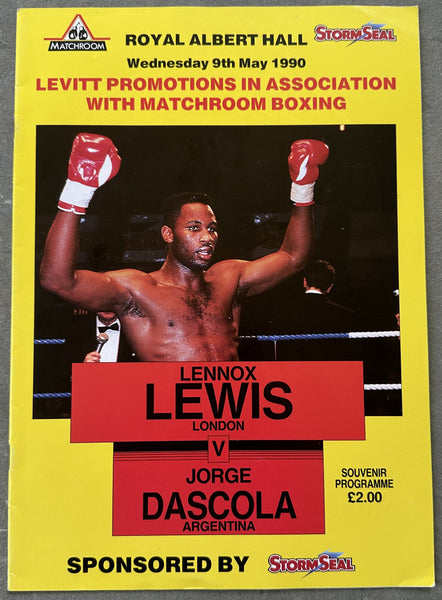 LEWIS, LENNOX-JORGE DASCOLA OFFICIAL PROGRAM (1990)