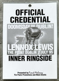 LEWIS, LENNOX-JUSTIN FORTUNE OFFICIAL CREDENTIAL (1995)