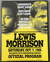 LEWIS, LENNOX-TOMMY MORRISON OFFICIAL PROGRAM (1995)