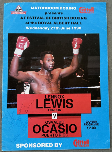 LEWIS, LENNOX-OSSIE OCASIO OFFICIAL PROGRAM (1990-SCARCE)