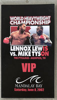 LEWIS, LENNOX-MIKE TYSON VIP CREDENTIAL (2002)