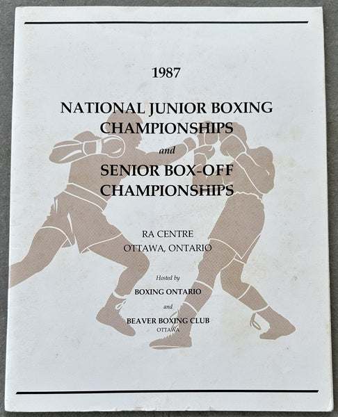 LEWIS, LENNOX NATIONAL JUNIOR & SENIOR BOX-OFF CHAMPIONSHIPS OFFICIAL PROGRAM (1987)