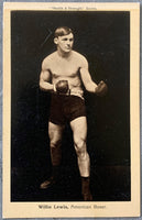 LEWIS, WILLIE HEALTH & STRENGTH PHOTO POSTCARD (1908)