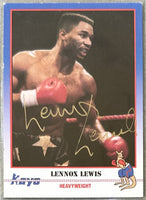 LEWIS, LENNOX SIGNED KAYO BOXING CARD (1991)